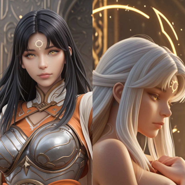 【轻】王者荣耀 女娲 战盔下的女神