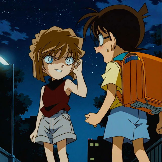 灰原哀初登場怖がらせるx柯南/Haibara Ai scare X Conan