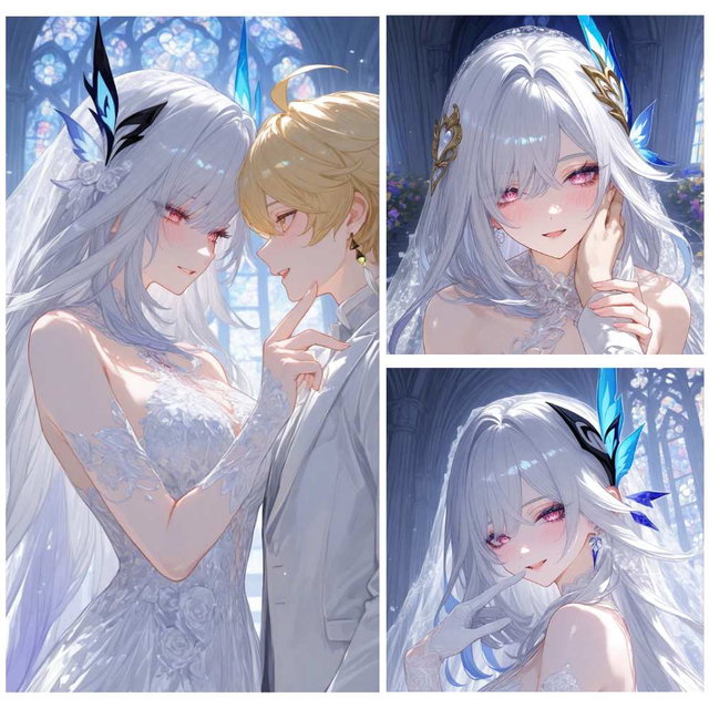 Skirk (Genshin Impact) – My Beautiful Bride 【48 pics in ZIP】