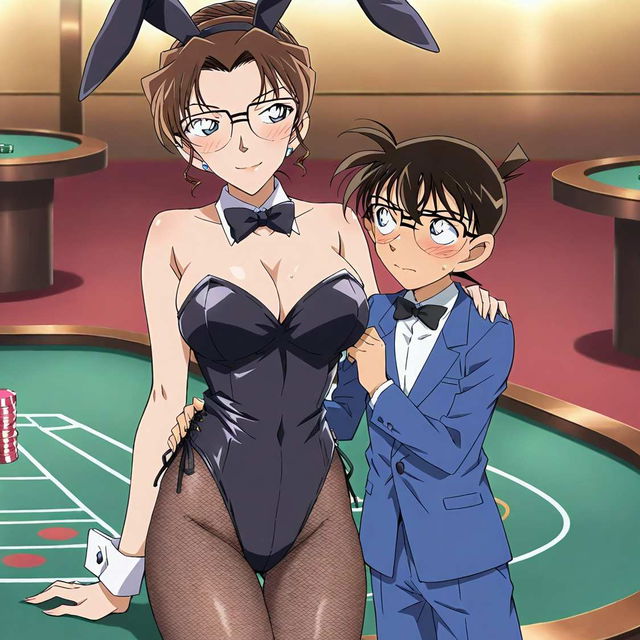 妃英理x柯南 (バニーガール)/Kisaki Eri x Conan (Bunny Girl)