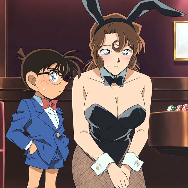 工藤有希子バニーガールX 柯南/Kudou Yukiko Bunny X Conan 