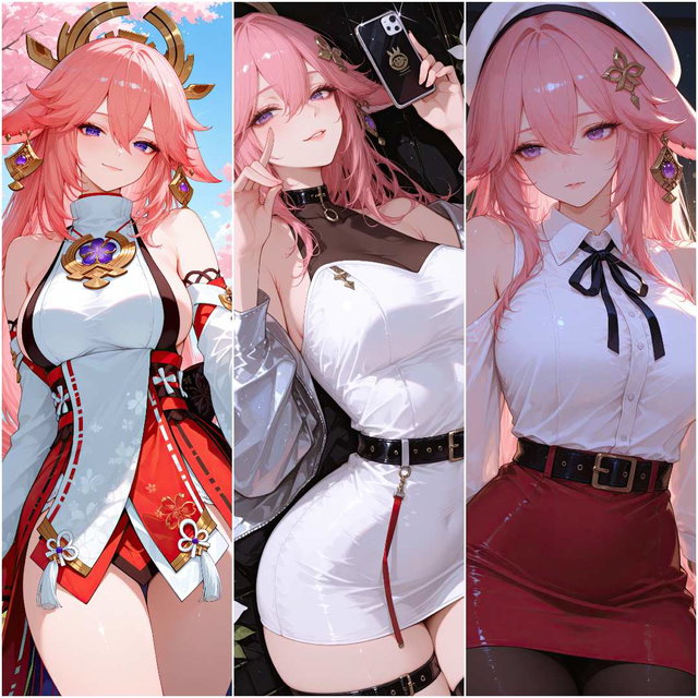 Yae Miko (Genshin Impact) - Kitsune Dreaming | 3 Outfits