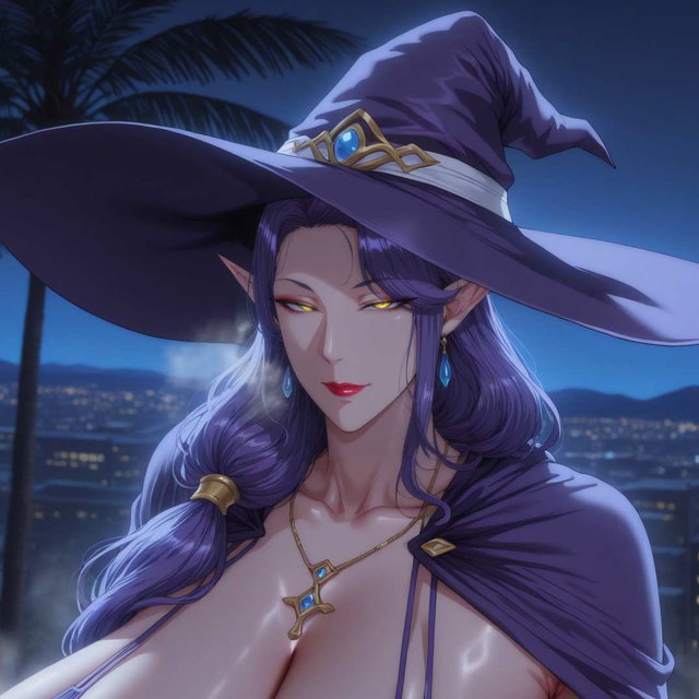 紫发弹弓泳装女巫阿姨
