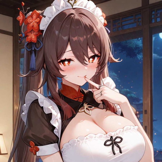 Hu Tao 胡桃 x Aether 空  ( 387p ) + ( 14mp4 ) 