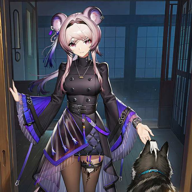 Yuxia and her dog