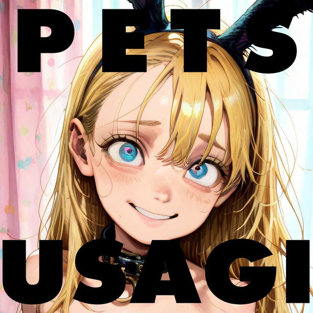 PETS : うさぎ 白黒