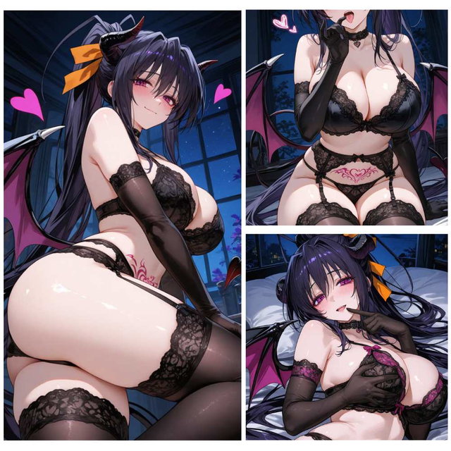 Himejima Akeno (High School DxD) – Succubus Charm 【47 pics in ZIP】