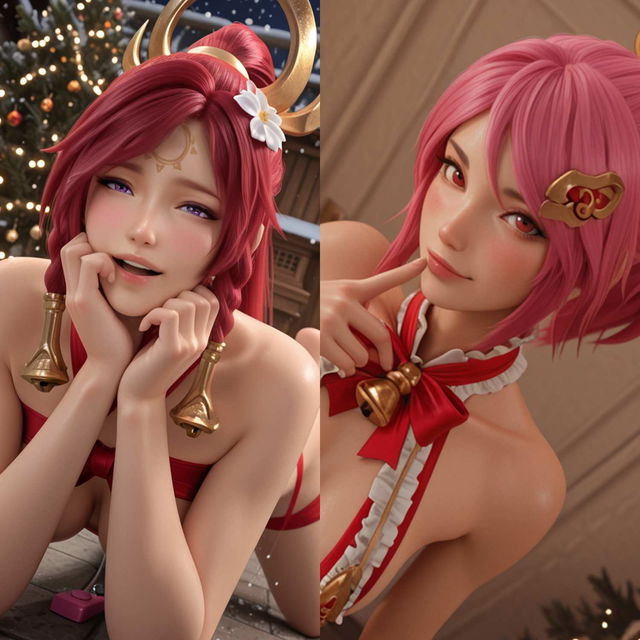 【爱】 王者荣耀 伽罗&木兰 圣诞特辑v2 (抢先版)