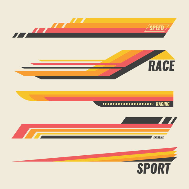 Racing - Premium bike Decal Sticker with Original AI Vector Source Files