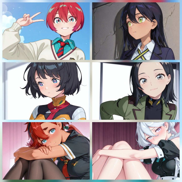 [AIイラストCG] ガ〇ダムGirlsとXXX