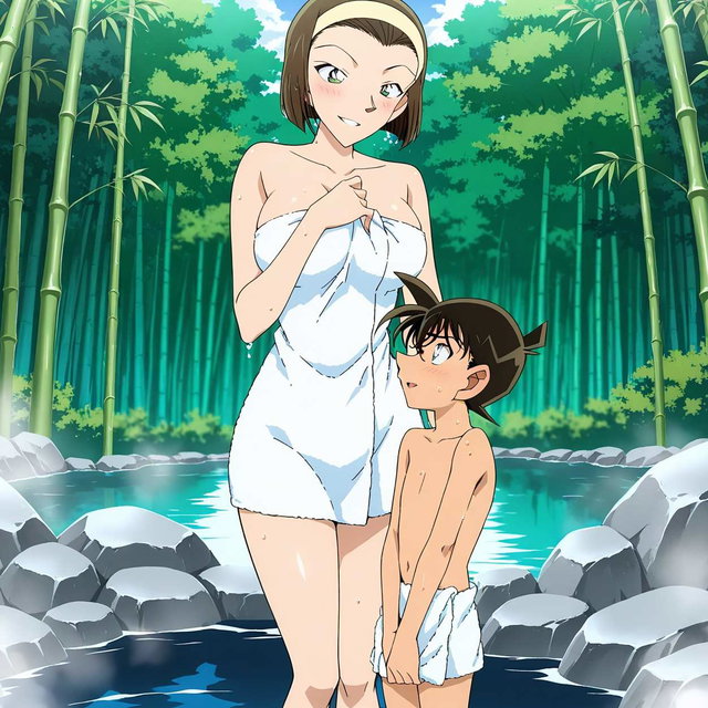 鈴木園子X柯南温泉/Suzuki Sonoko X Conan
