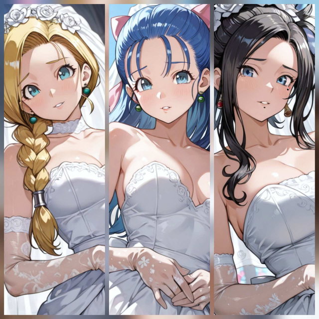 [AIイラストCG] 天空の花嫁たちとXXX