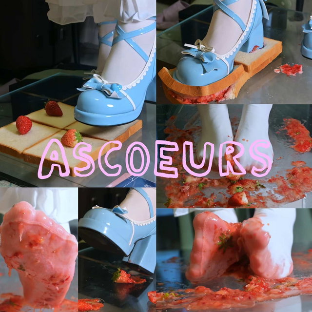 F-8-4K60 lolita白丝制作草莓酱蛋糕(双视角)