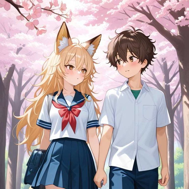 ケモミミ　ルナちゃん　セーラー服からのラブラブ