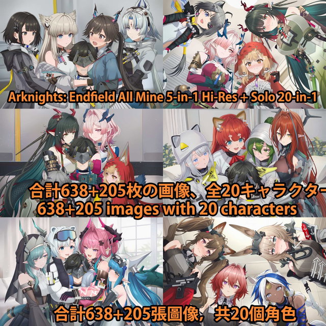 明日方舟:终末地 アークナイツ：エンドフィールド All Mine 5-in-1 Hi-Res (新ポーズ) 638枚+Solo 20-in-1 205枚