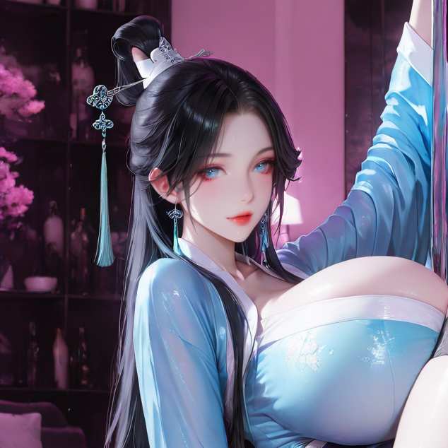 古风美女~侧向动作