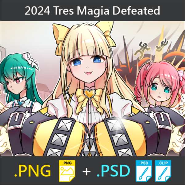 2024 Tres Magia Defeated (PNG+PSD)