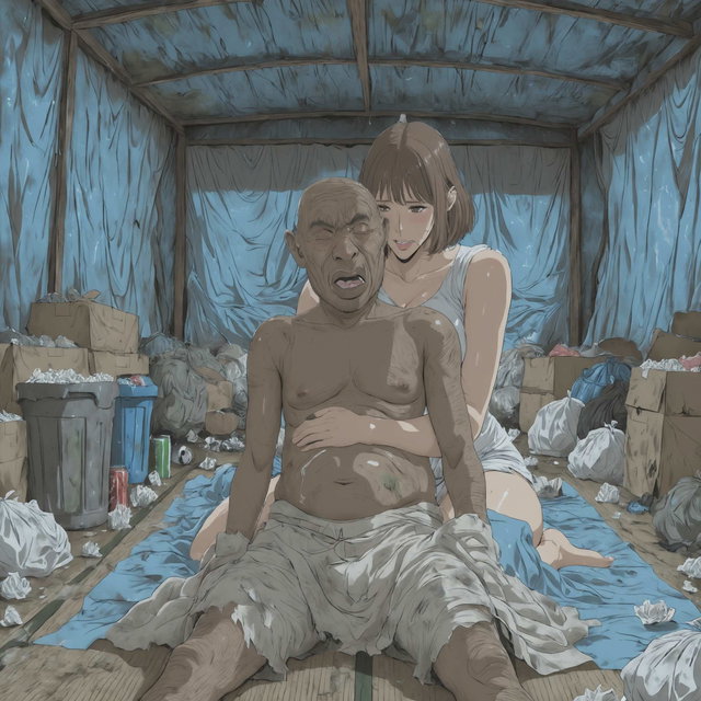 【反差 】死对头的妈妈，白天是温婉娴静的美丽人妻。背地里其实是-流浪汉甄垃圾系列【C类画风】(26-07-23)