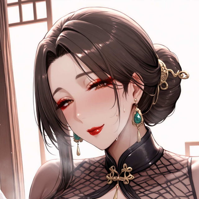 师娘黑丝连体装