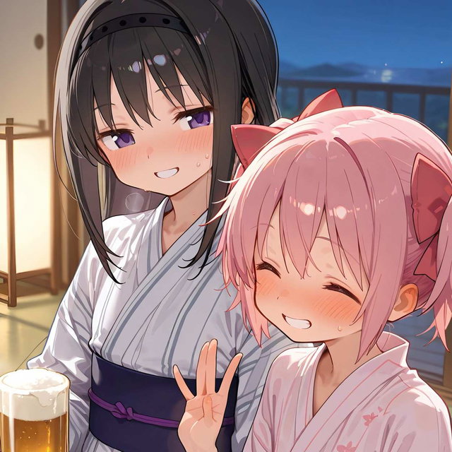 [236p]温泉まどか☆マギカ まどか・ほむら