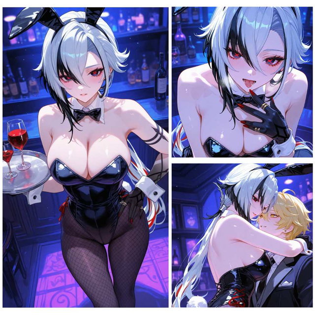 Arlecchino (Genshin Impact) – Bunny Suit 【48 pics in ZIP】