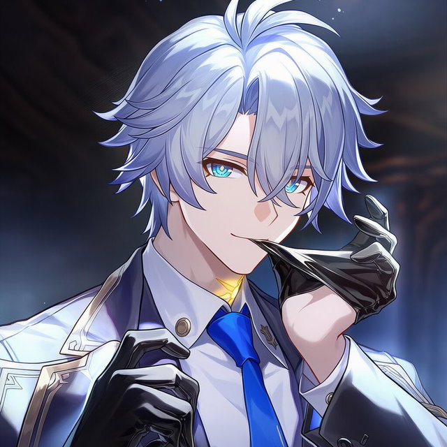 Phainon in black suitスーツ姿のファイノン 