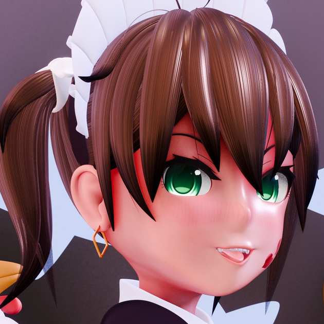 Tomona, flirtatious maid (Animation)