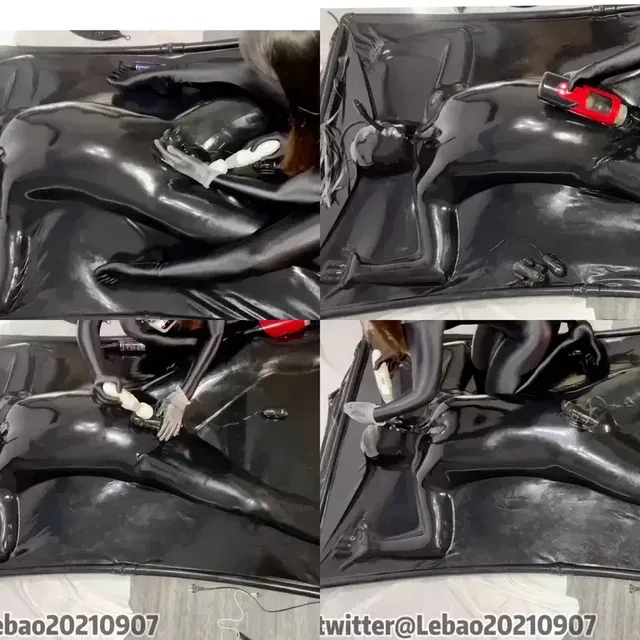 【Vacbed-01】Struggling helplessly while being bondaged in a rubber vacbed bed by my sister