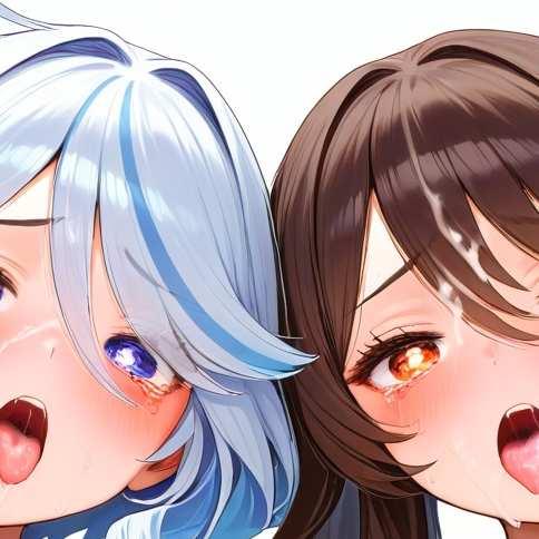 Hu Tao x Furina  (Genshin Impact) / 胡桃 x フリーナ (原神) - 100 Image Set