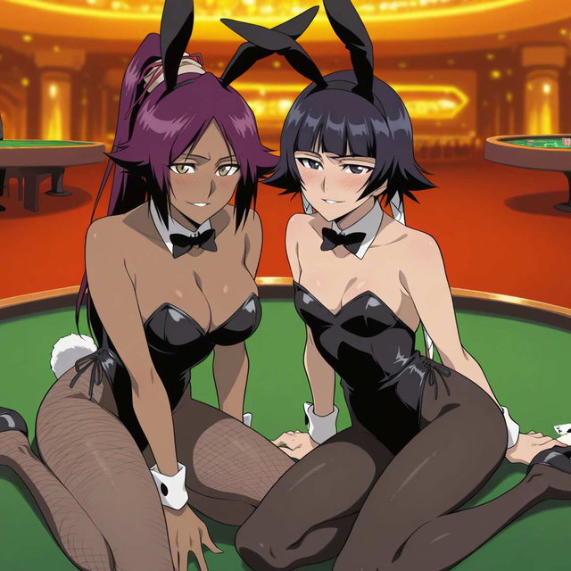四楓院 夜一 X砕蜂 (バニーガール)/Shihoin Yoruichi X Soi Fon (Bunny Girl)