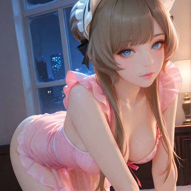 桑多涅 - 白丝睡衣【4K】【肉包】【100P】