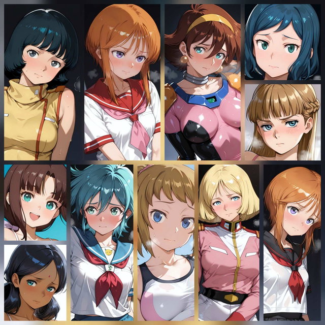 [AIイラストCG] ガ〇ダムヒロイン達とXXX