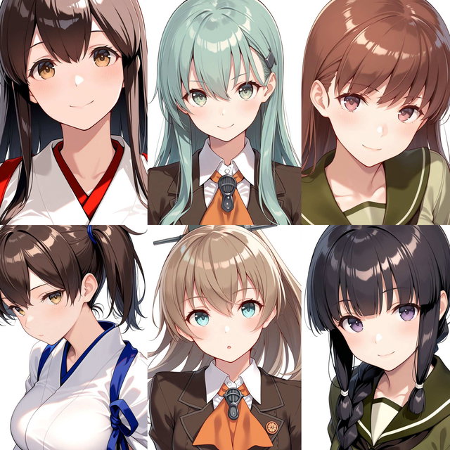 艦〇これく〇ょん 6キャラのHシーンAIイラスト集 120枚