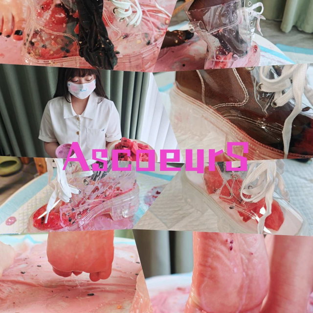 F-12-B 最高画质 JK黑丝透明靴制作西瓜酸奶