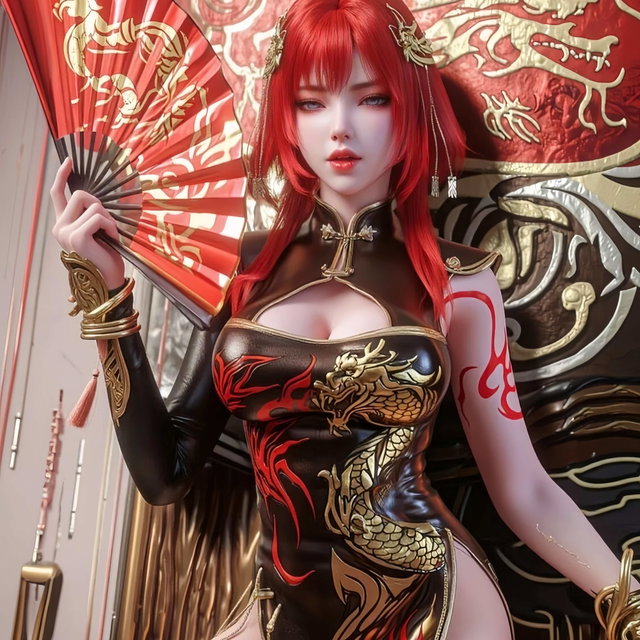百炼 黑金龙纹旗袍 朱绾第二期 56P