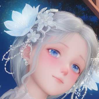 Pure white flower fairies