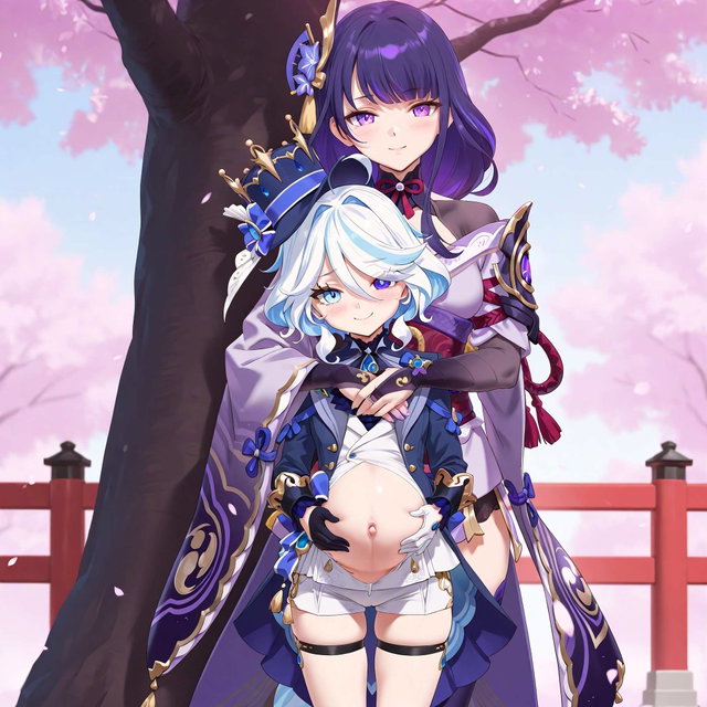 Raiden Shogun x Furina (futa)