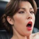 In the car with mom