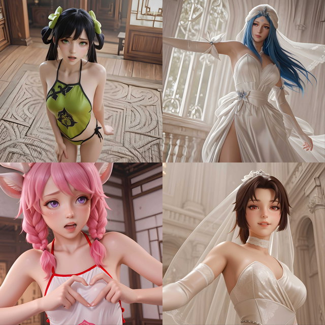 【轻】 王者荣耀 婚纱,肚兜,果尿 散图