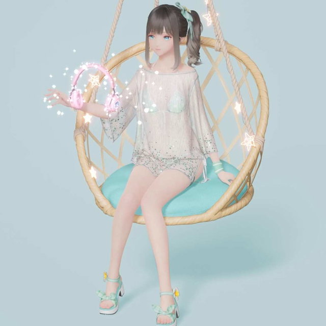 luming  Side ponytail