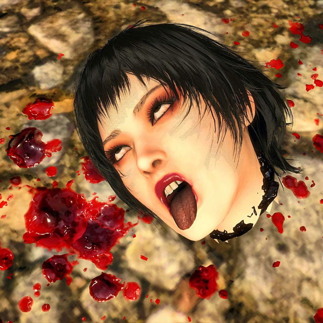 【4K完整版】 军服艾达被疯狂电锯嘎断头 (动态＋慢动作＋静态)