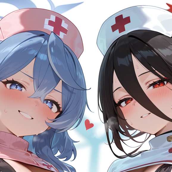 羽川莲见 x 天雨亚子 媚黑护士的特别服务【旧画风】