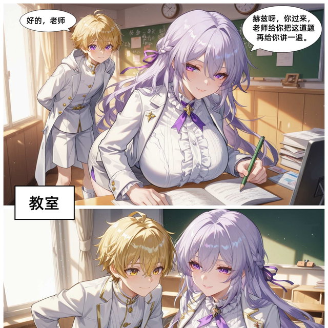 契约兽穆宁雪的师德教育 文字剧情漫画 漫画48P+图包208P