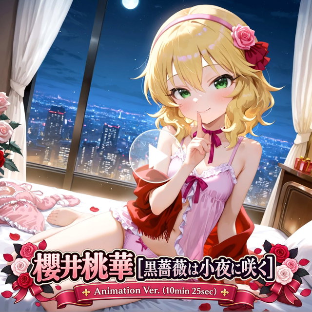 (125video) 櫻井桃華 [黒薔薇は小夜に咲く] (Sakurai Momoka - Babydoll) Animation Ver.