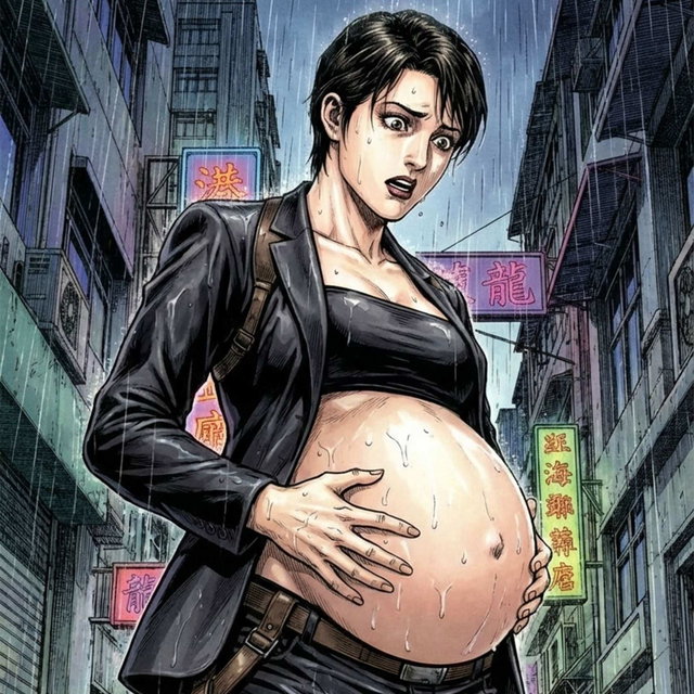 受胎の石像