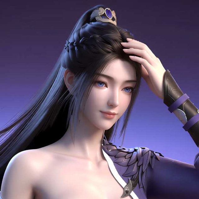 国漫女神图混合图A