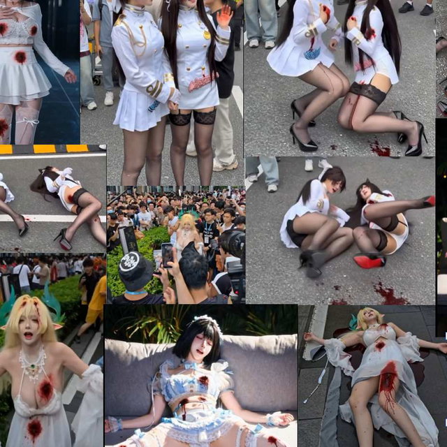 二次元小姐姐惨遭袭击
