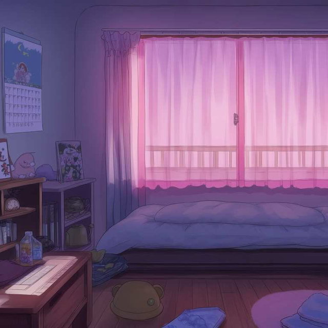 Vtuber cozy room background - Stream scene set -  Dusk theme v1