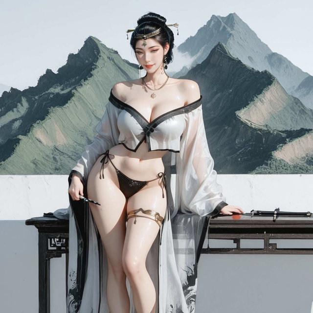 温夫人水墨山景插画｜260623｜73张PNG