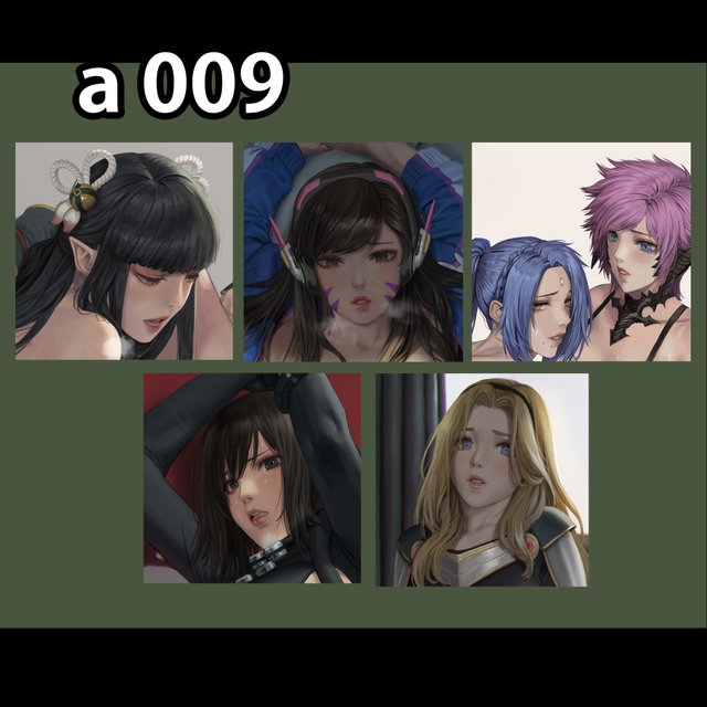 a 009 hinoe&minoto, D.va, ff14,  lux,gantz 